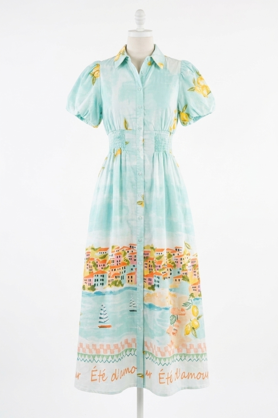 NEW &MERCI été d’amour midi dress in coastal town